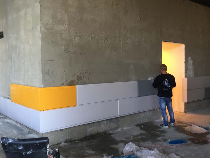 חיפוי אלומיניום 2 מ"מ בית גיבור ,תל אביב