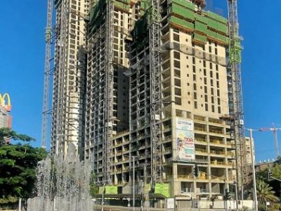 חיפוי אלומיניום 2 מ"מ בנייני מגורים רובע איילון ,בת ים