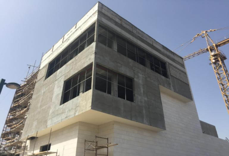 חיפוי אלומיניום 2 מ"מ מרכז מסחרי ,רחובות