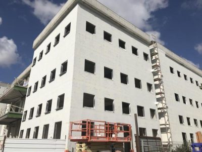 חיפוי אלומיניום 2 מ"מ שלד פלד משרדים ,קיסריה