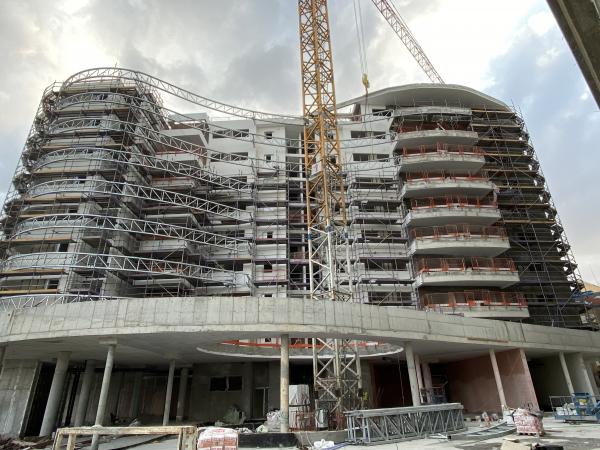 חיפוי אלוקובונד בניין מגורים ,ב"ש