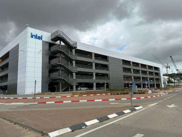 חיפוי אלוקובונד חניון INTEL ,קריית גת