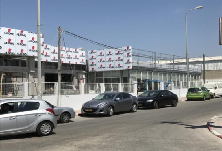 חיפוי אלוקובונד מוסך רכב אטומור ,אשדוד