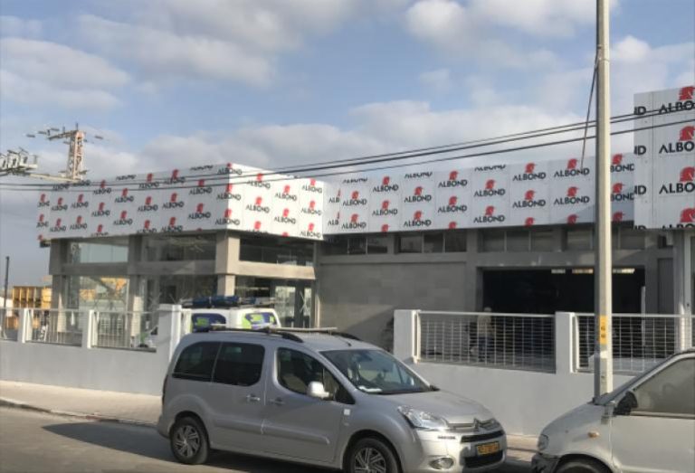 חיפוי אלוקובונד מוסך רכב אטומור ,אשדוד